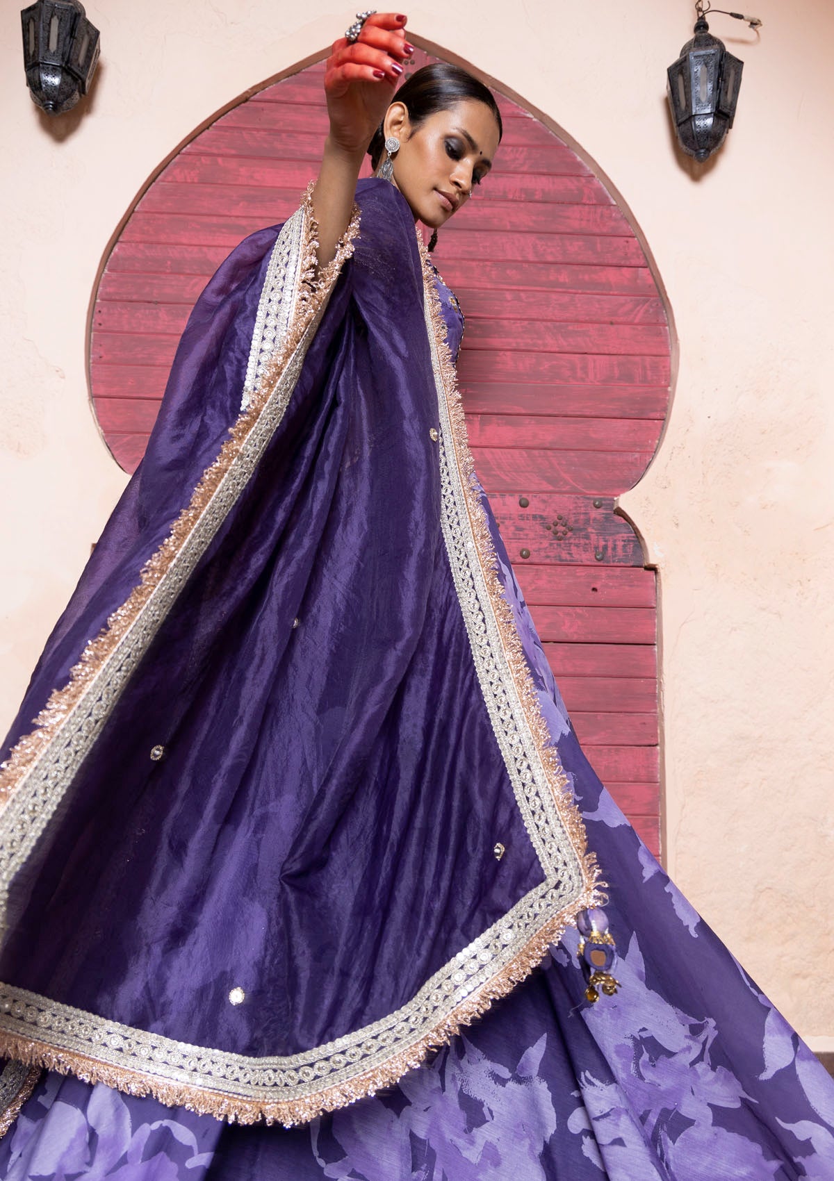 Amara Orchid Embroidered Lehenga Set