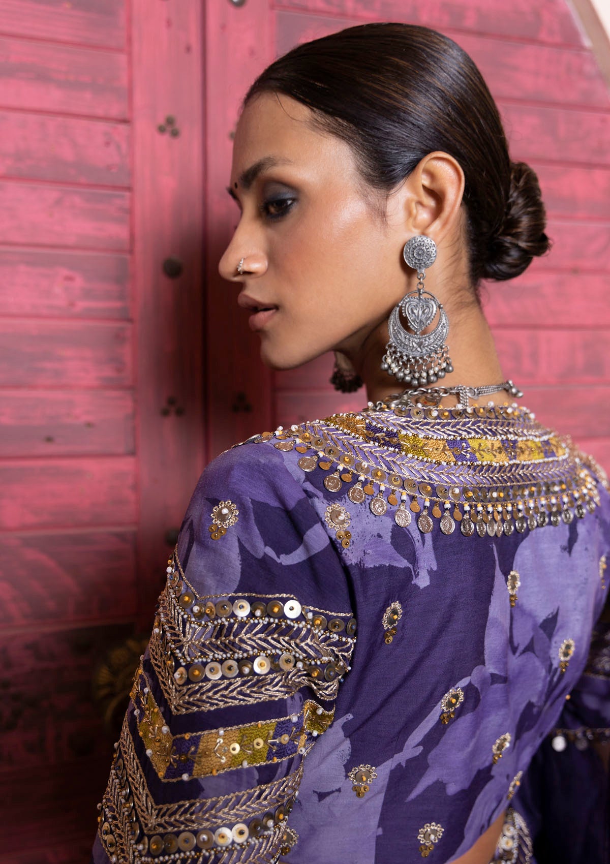 Amara Orchid Embroidered Lehenga Set