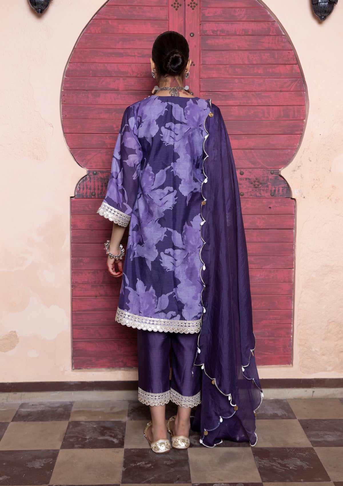 Amara Orchid Scallop Kurta Set