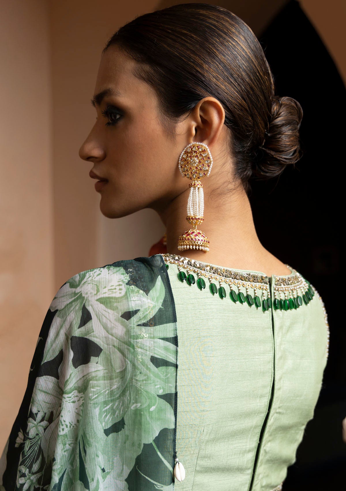 Nur Emerald Lehenga Saree Set