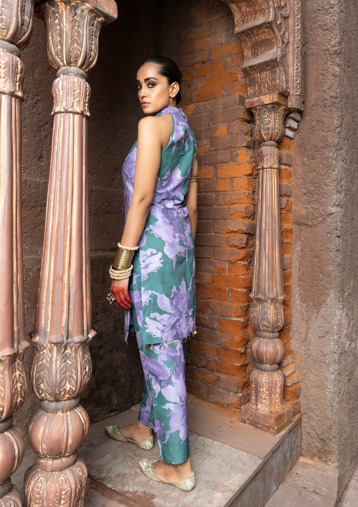 Arushi Mehra in Amara Orchid Halter Neck Kurta Set