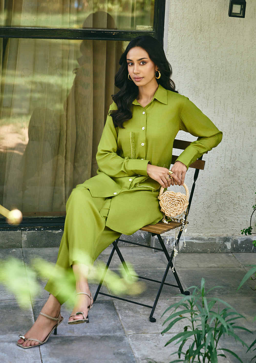 Lime Fringe Co-ord Set