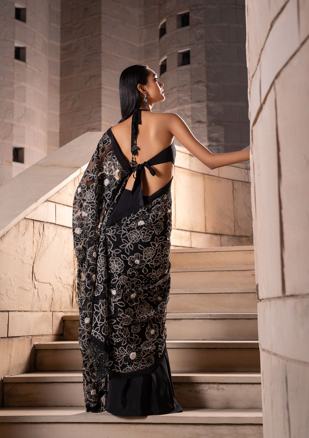 Coal Jaal Saree Set