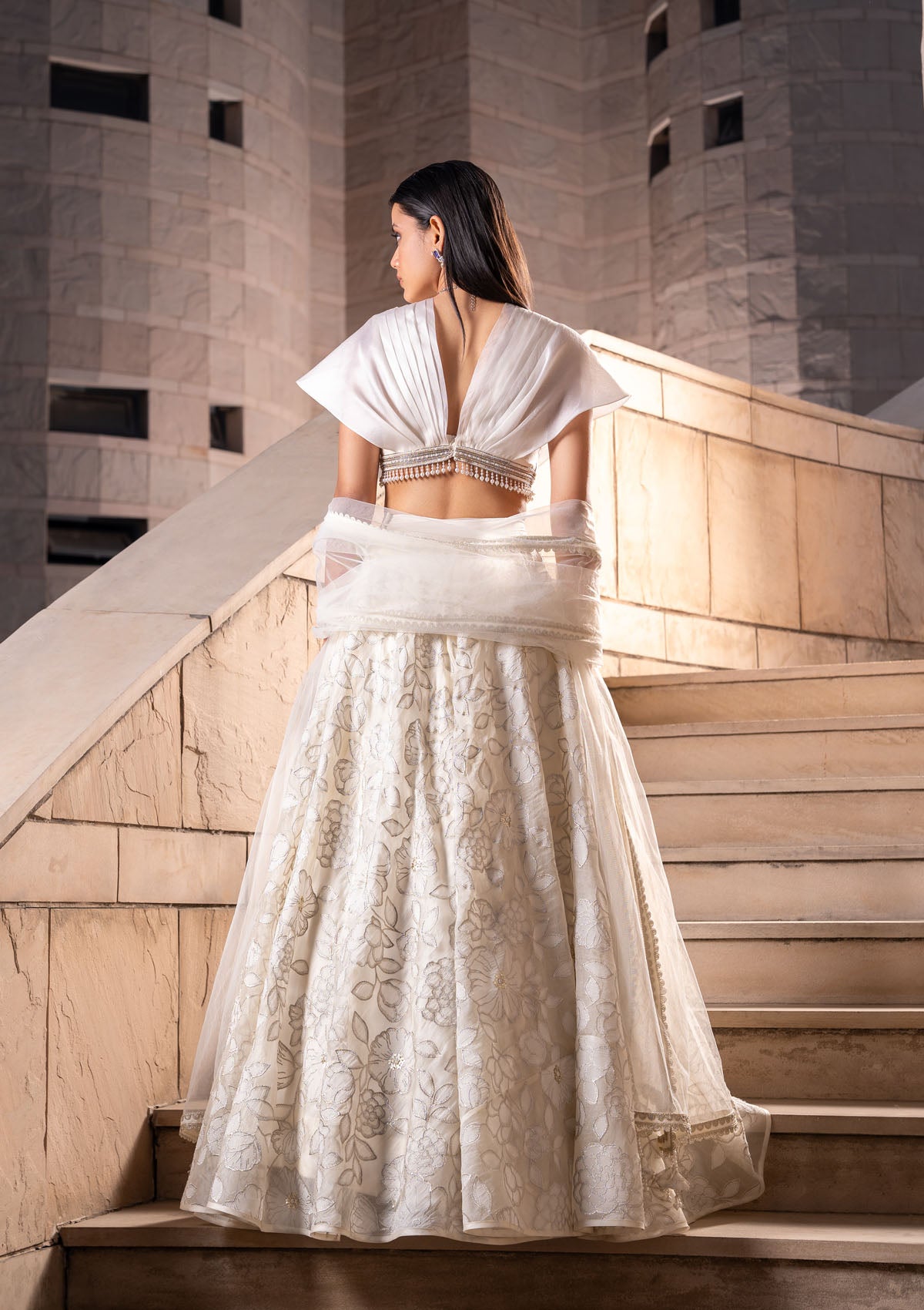 Ivory Jaal Lehenga Set