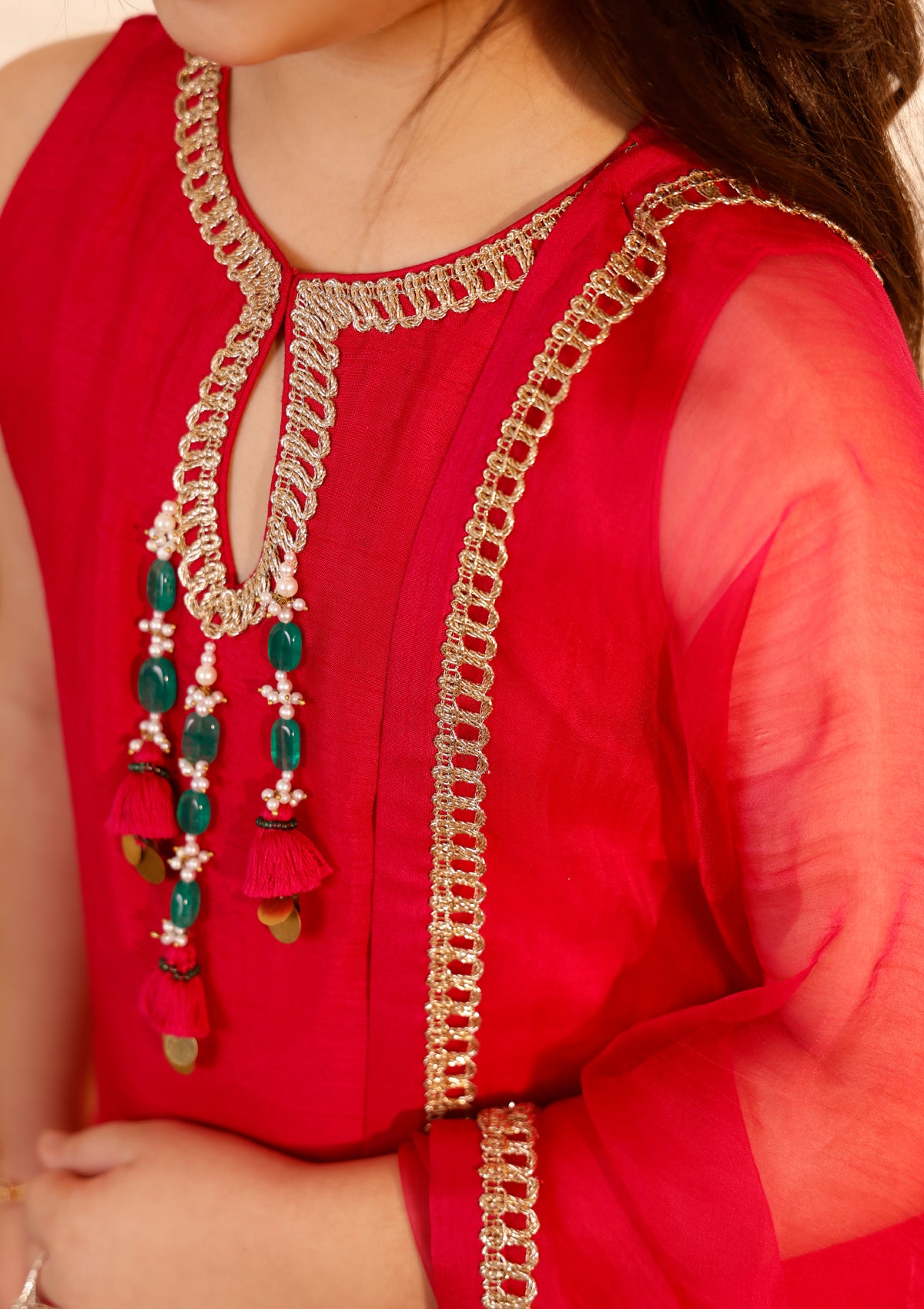 Kids Fuchsia Farshi Kurta Set