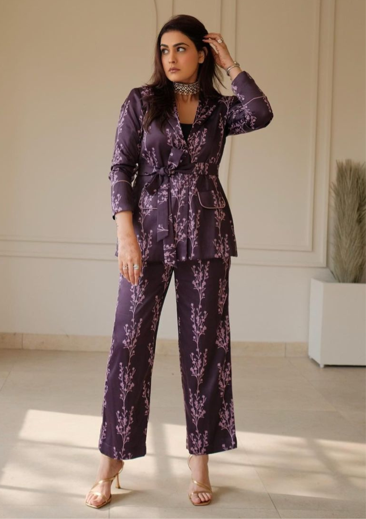 Asmira Berry Blazer Set - Seeaash
