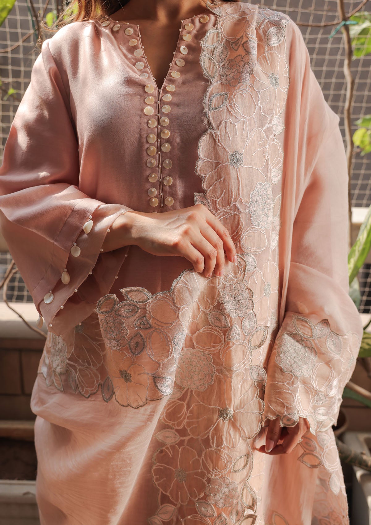Blush A-line Kurta Set