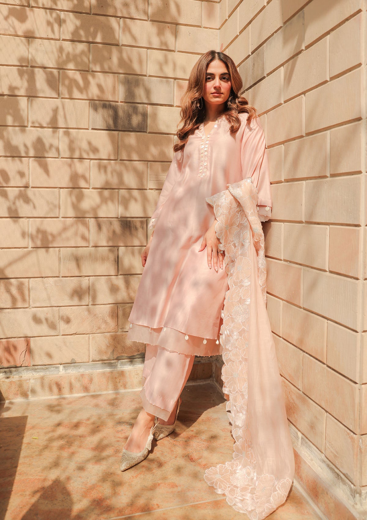 Blush A-line Kurta Set