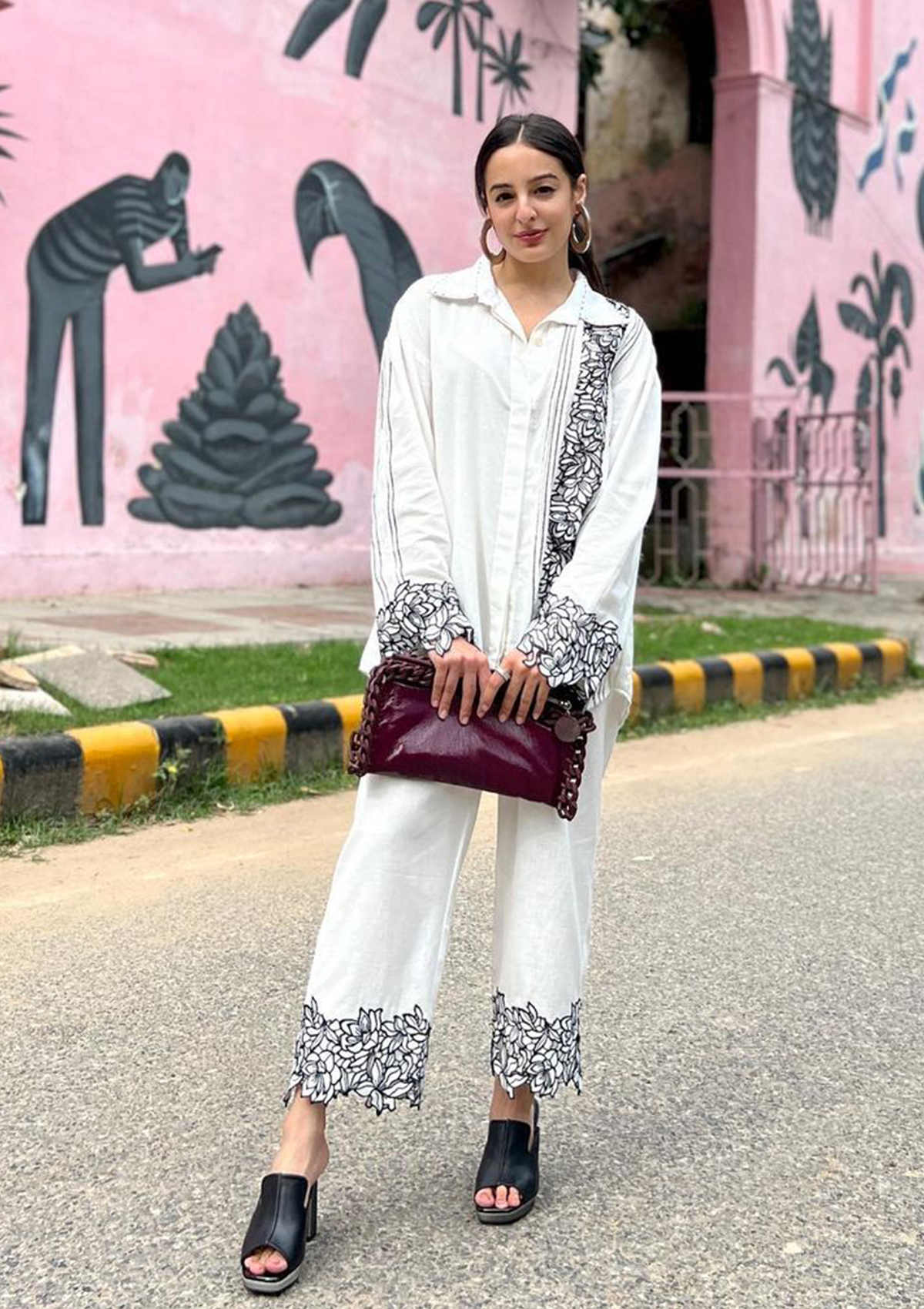 Tarini Manchanda in Ivory Shirt Co-ord Set