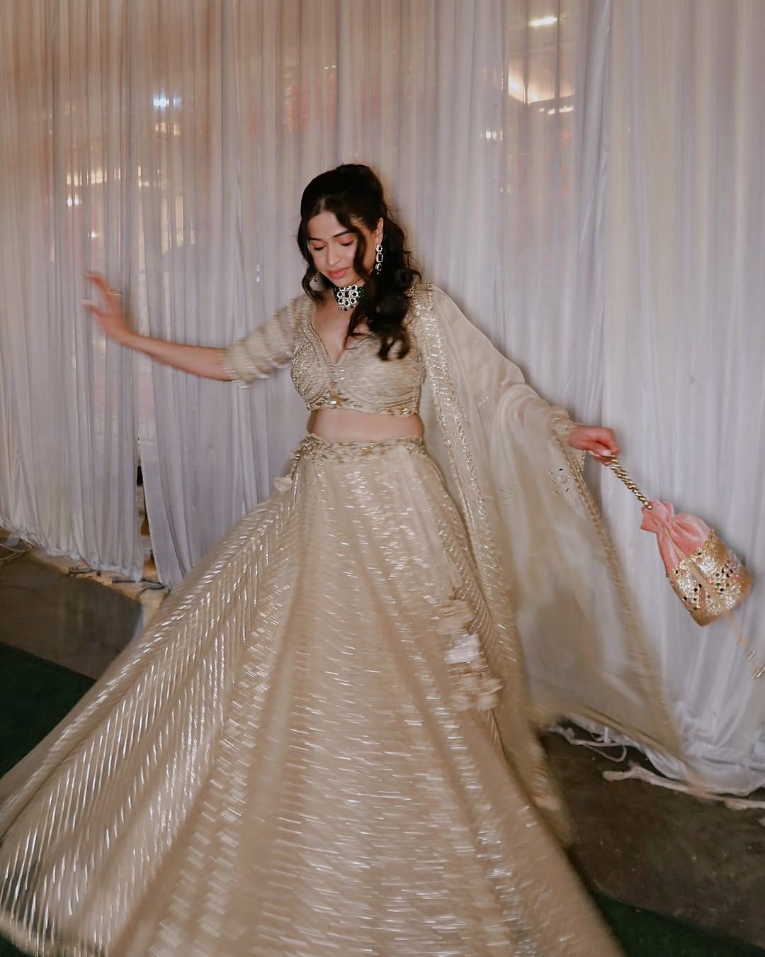 Gota Ivory Lehenga Set - Seeaash