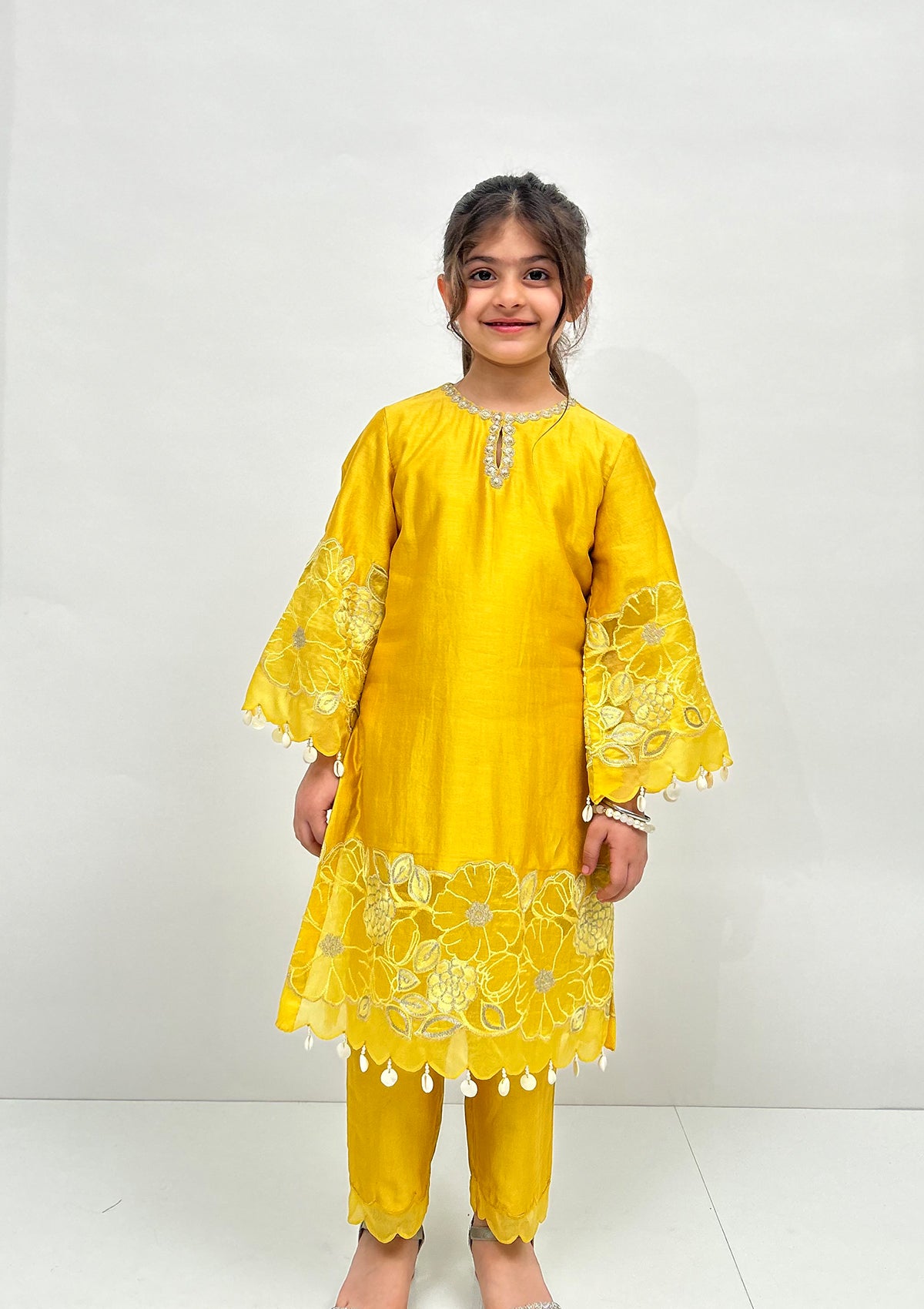 Kids Honey Applique Kurta Set