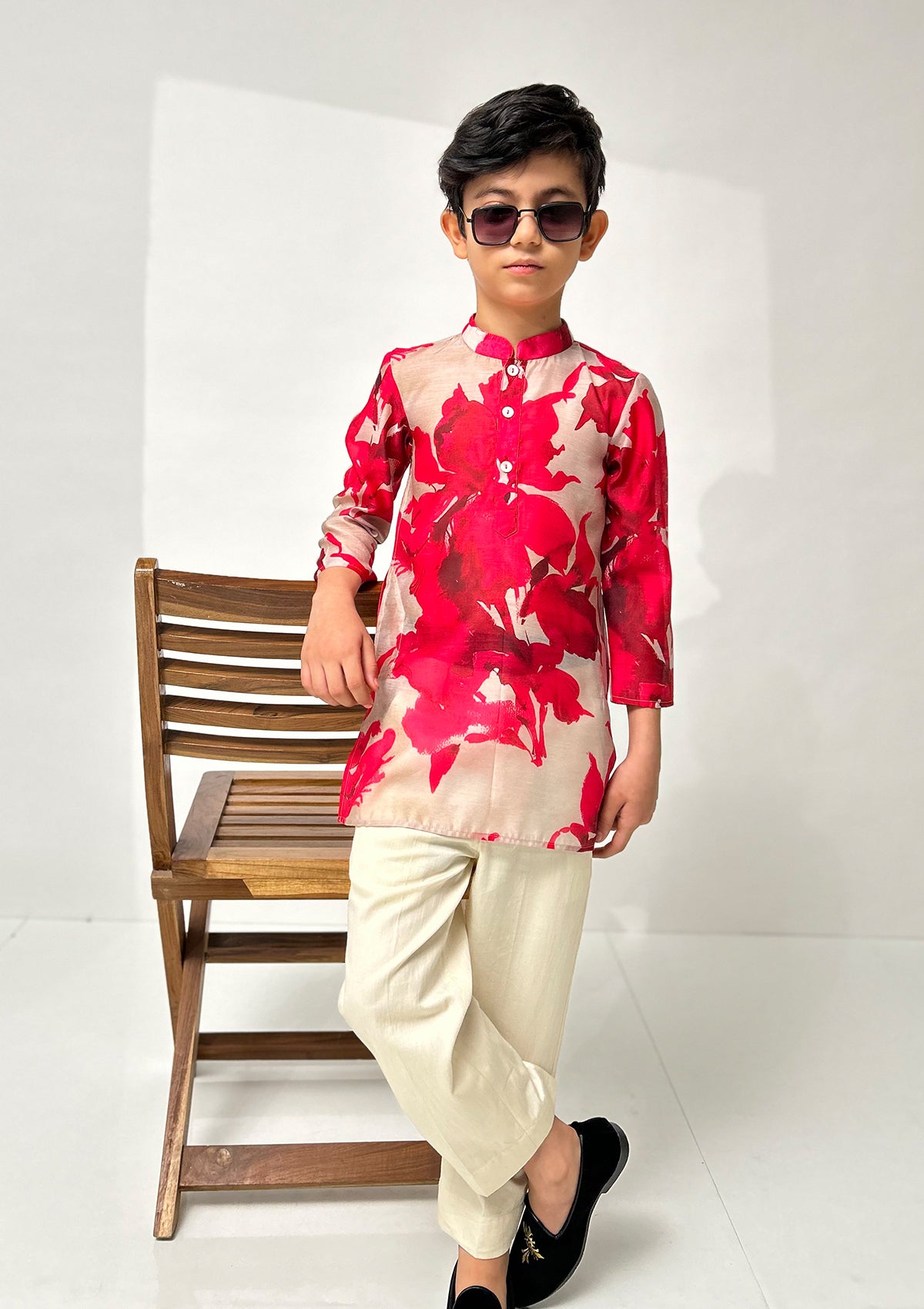 Kids Amara Fuchsia Kurta Set