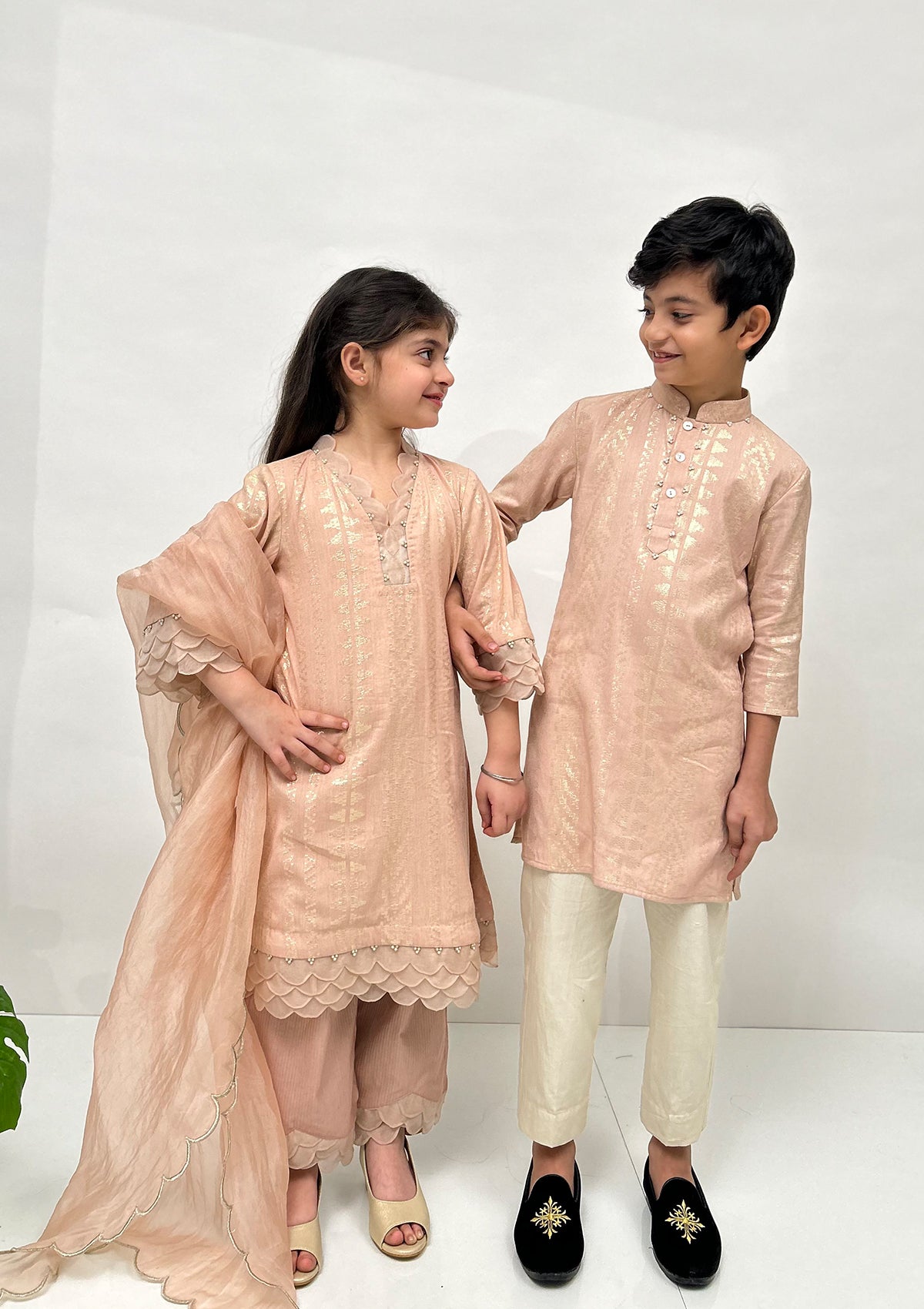 Kids Blush Kurta Set