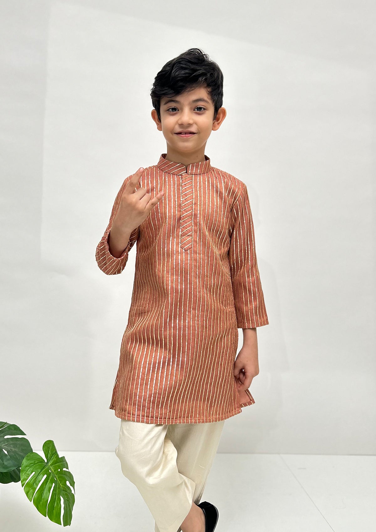 Kids Blush Gota Kurta set