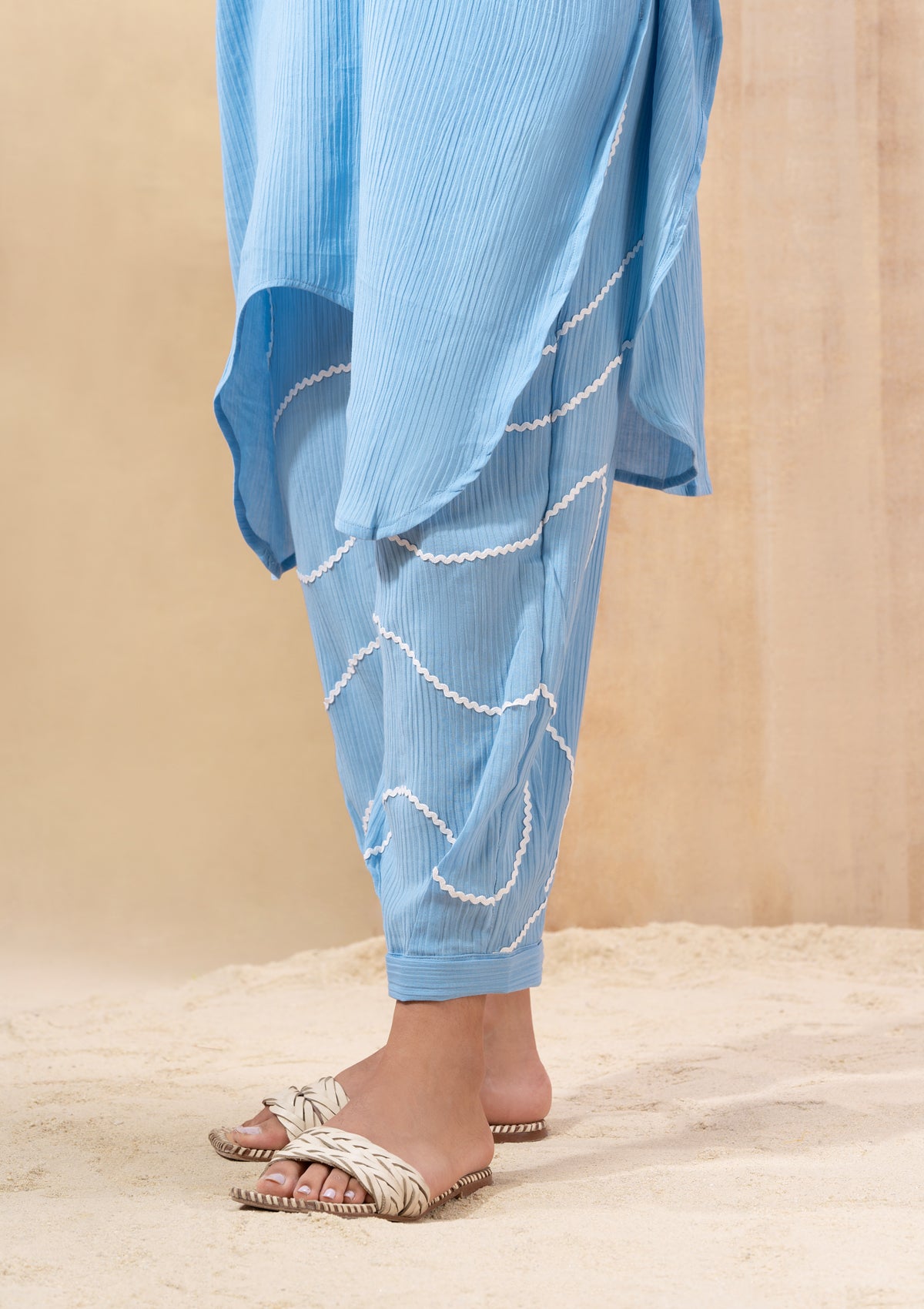 Mitali Wadhwa in Powder Blue Wave Kurta Set
