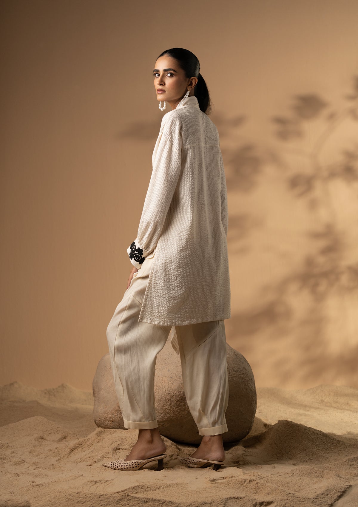 Ivory Drawstring Co-ord Set