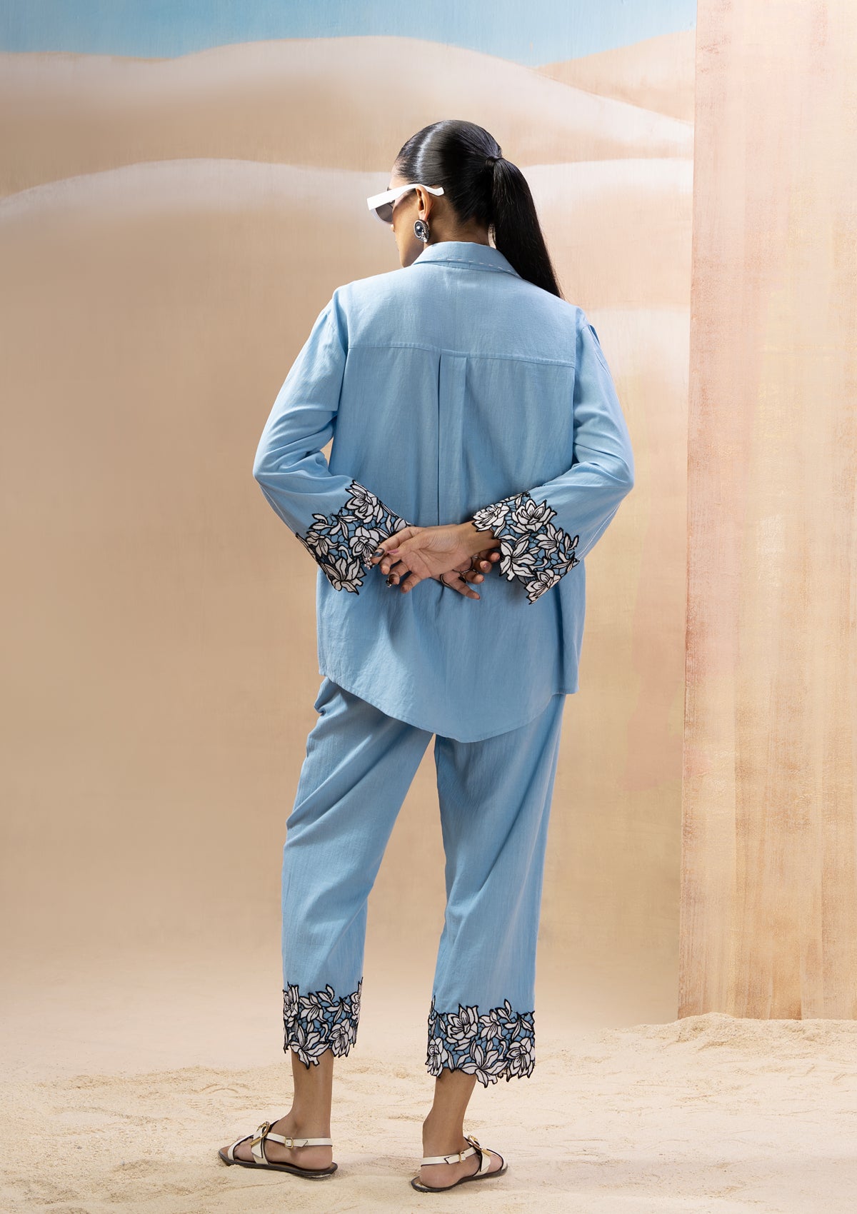 Powder Blue Shirt Co-ord Set