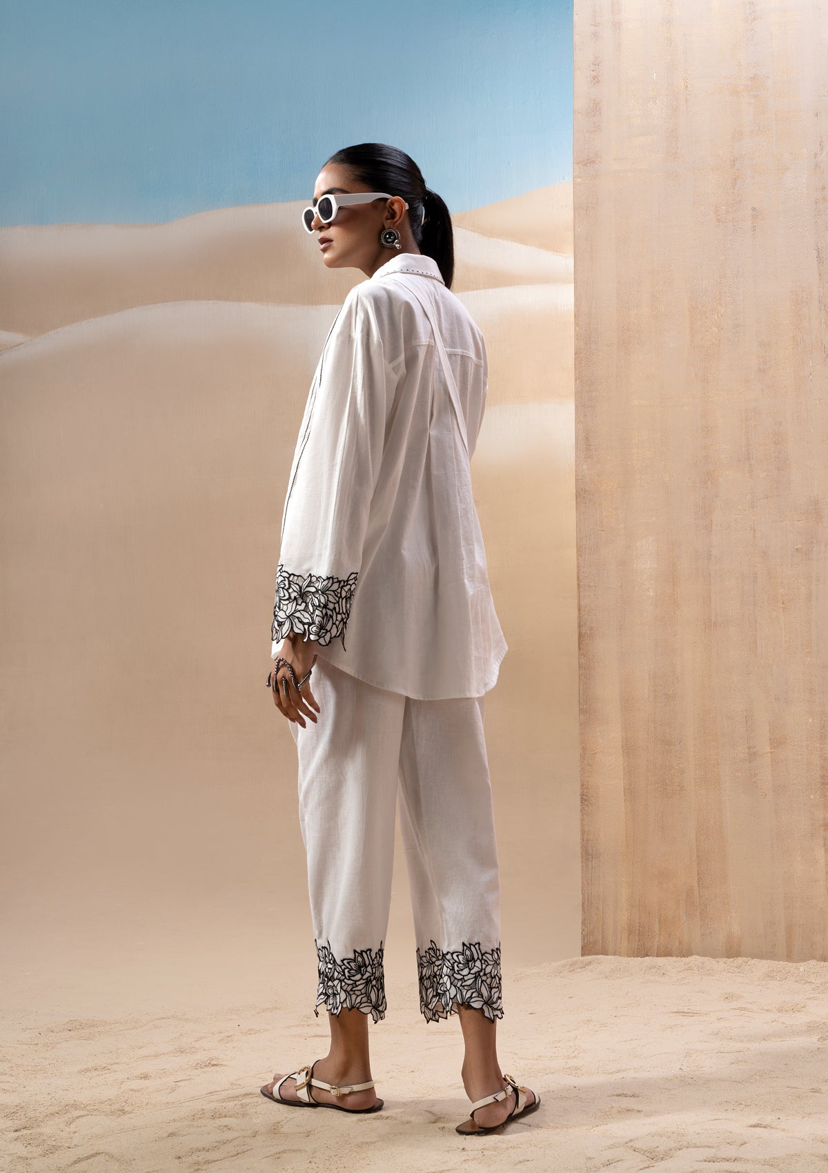 Tarini Manchanda in Ivory Shirt Co-ord Set