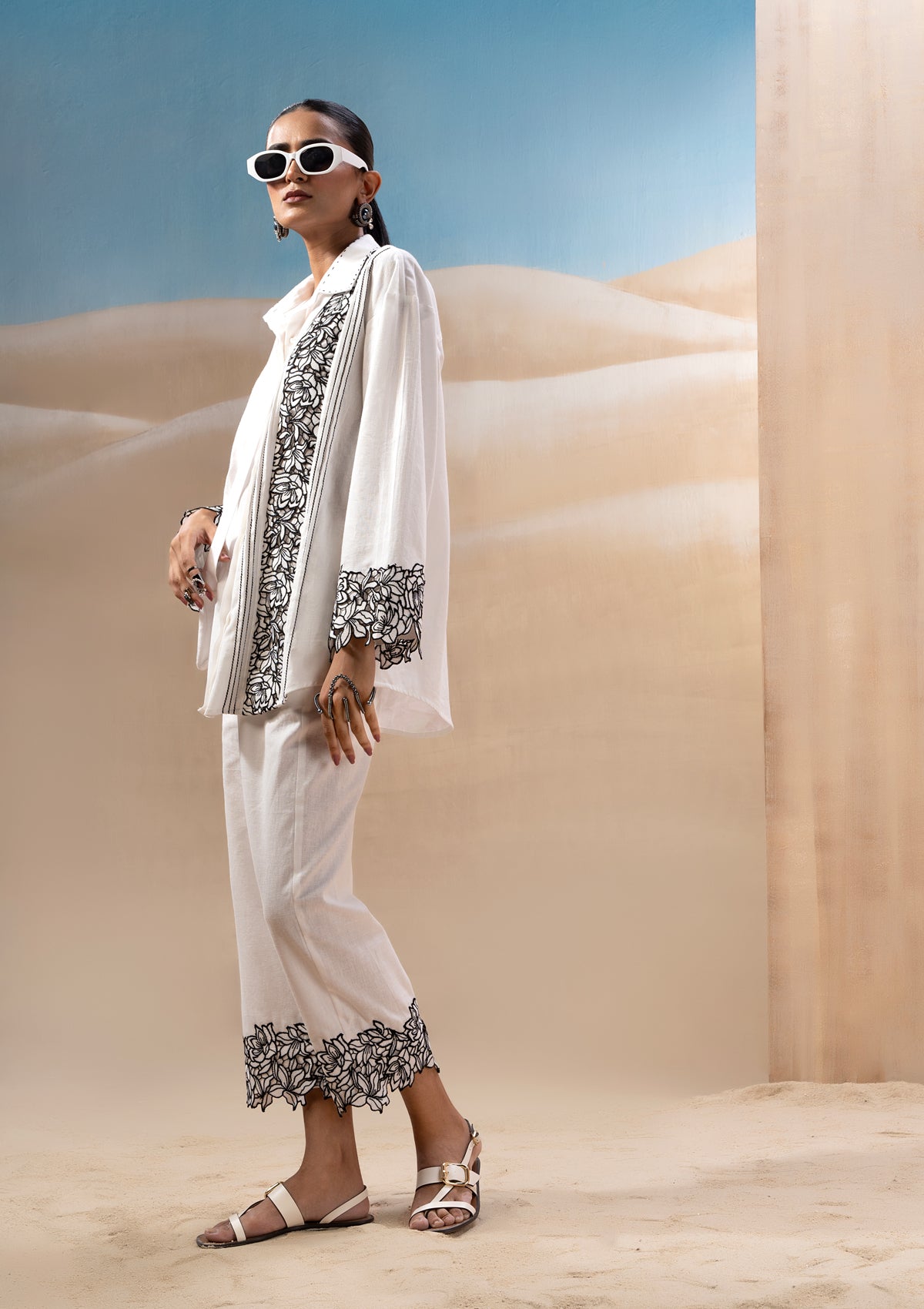 Tarini Manchanda in Ivory Shirt Co-ord Set