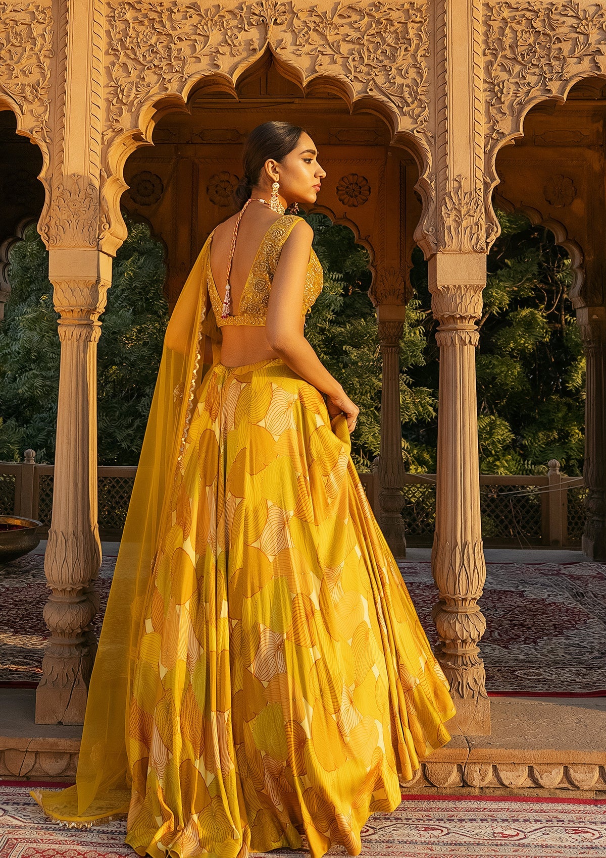 Khizan Amber Embroidered Lehenga Set