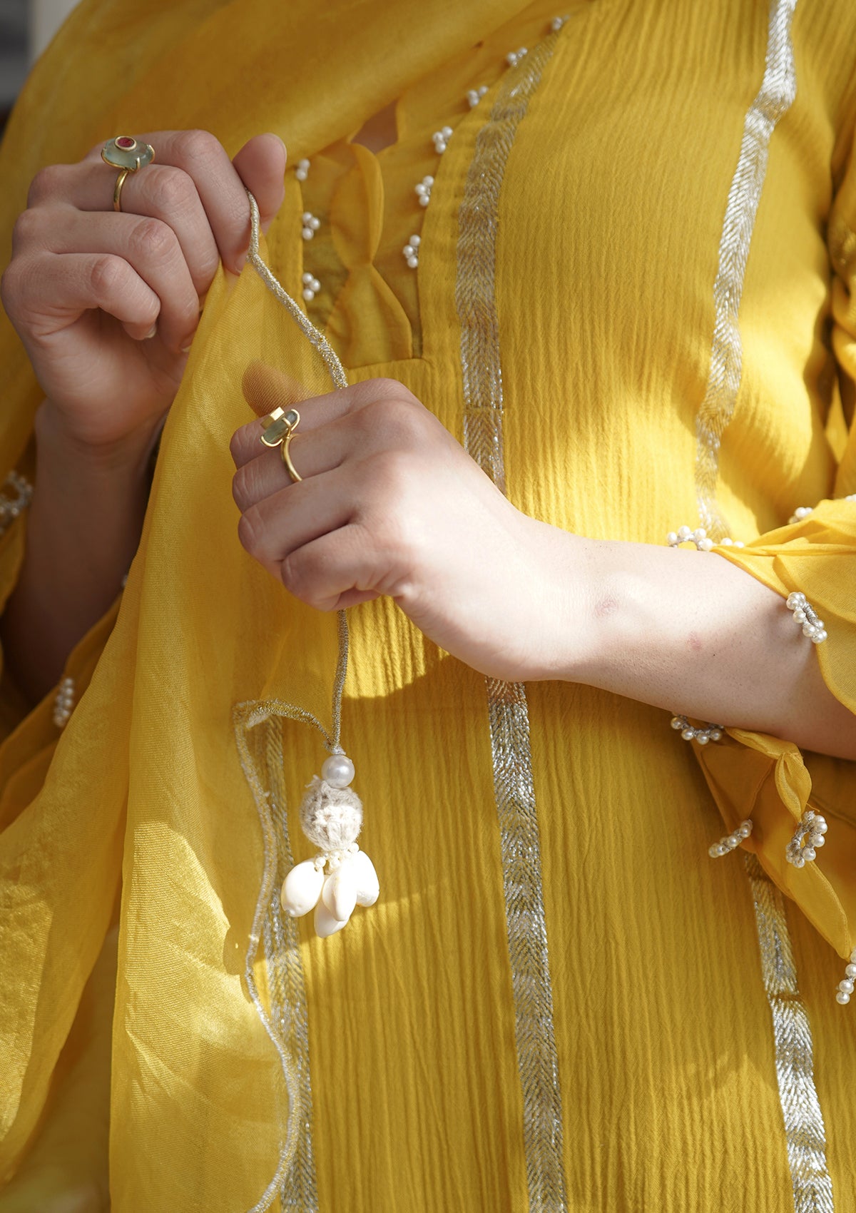 Amber Scalloped Kurta Set - Seeaash