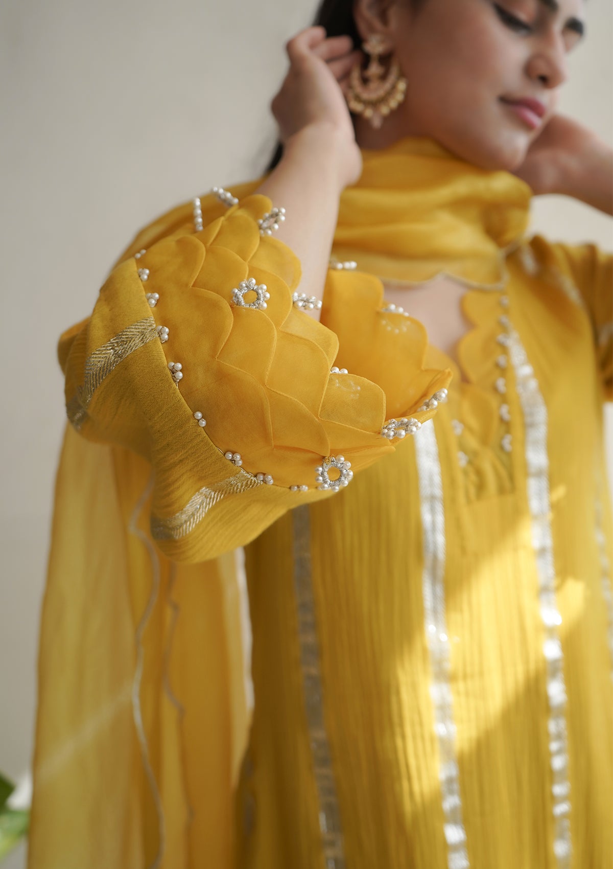 Amber Scalloped Kurta Set - Seeaash