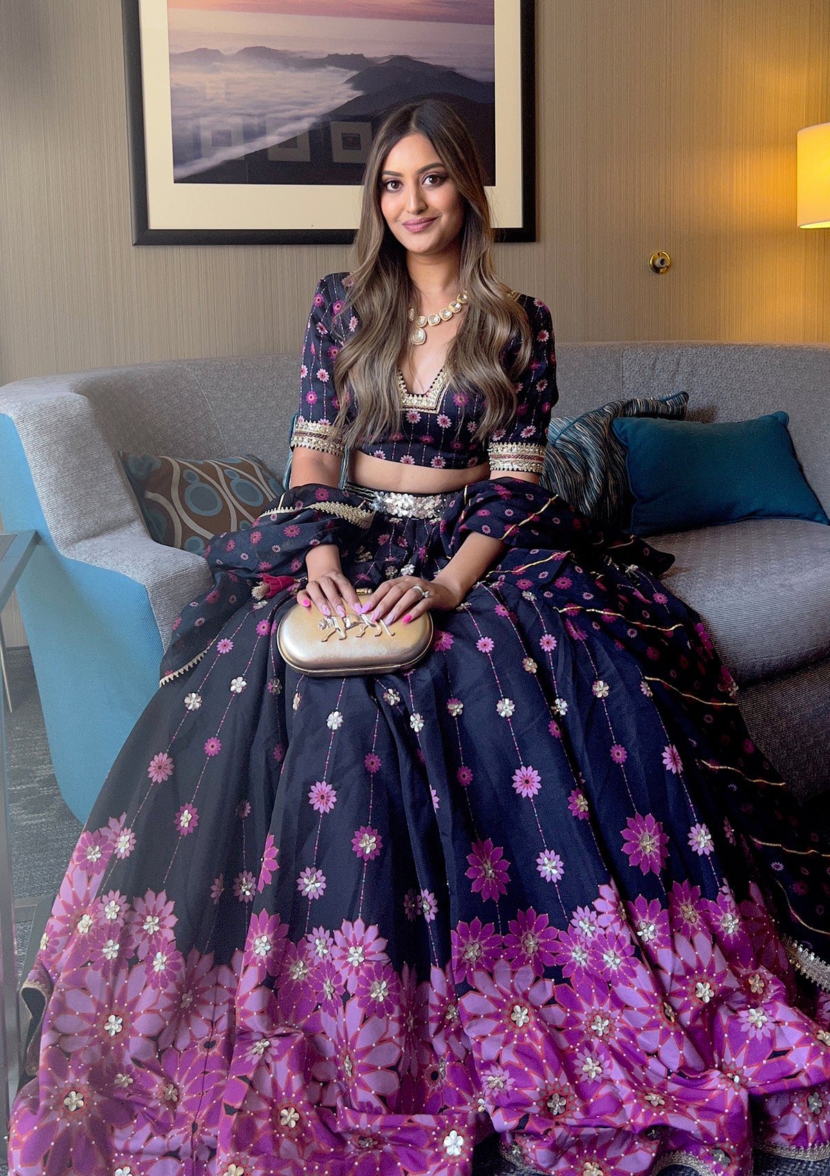 Nazreen Black Lehenga Set - Seeaash
