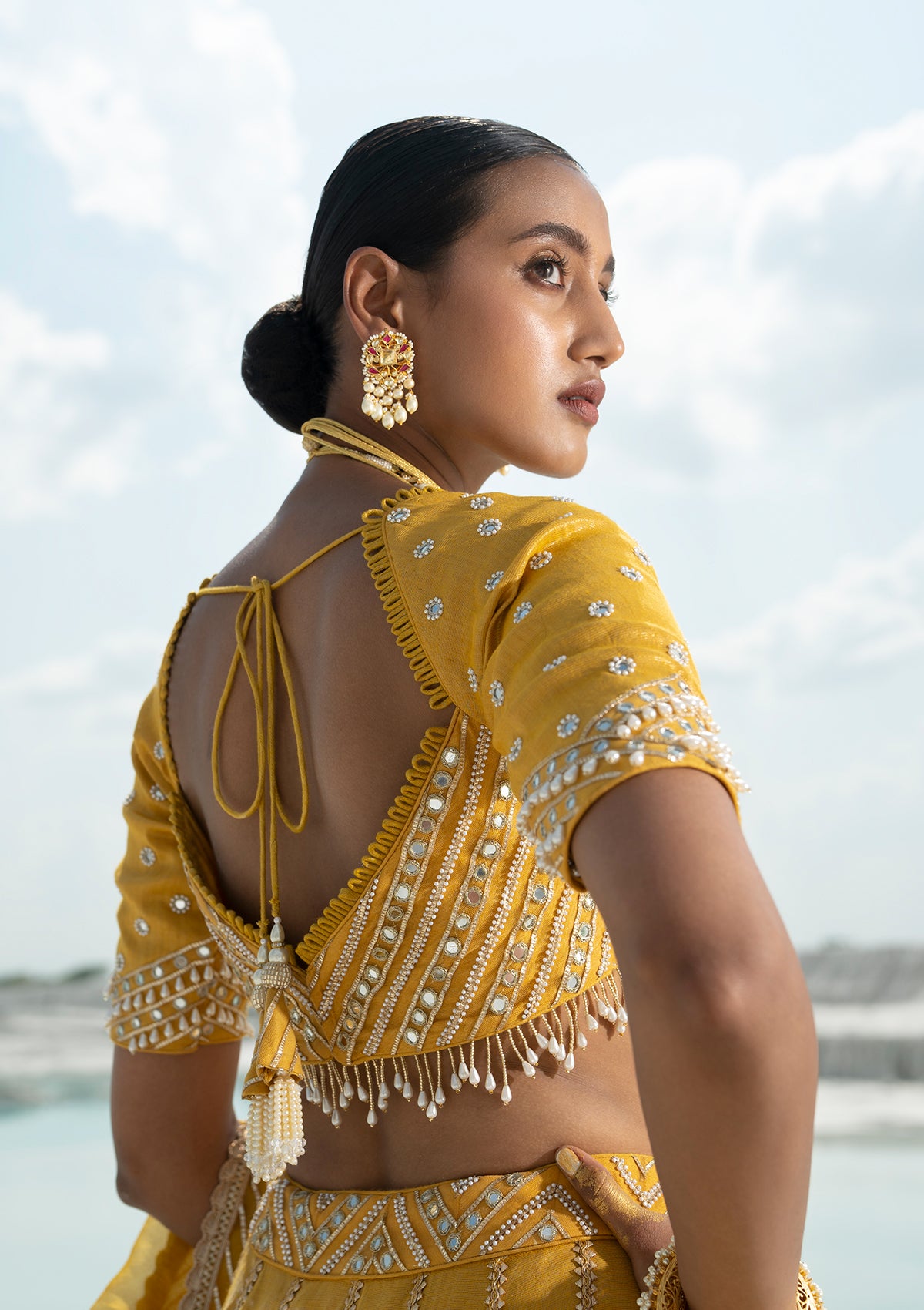 Gota Amber Lehenga Set - Seeaash