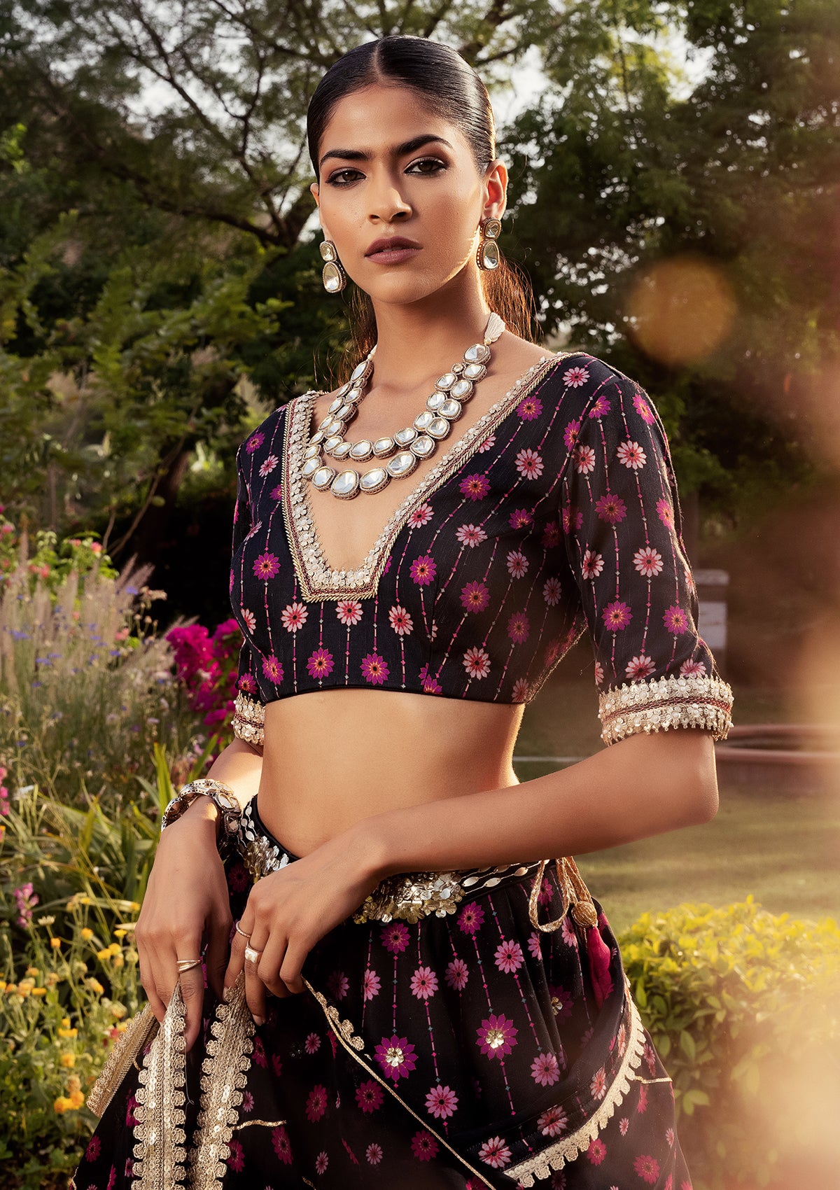 Nazreen Black Lehenga Set - Seeaash