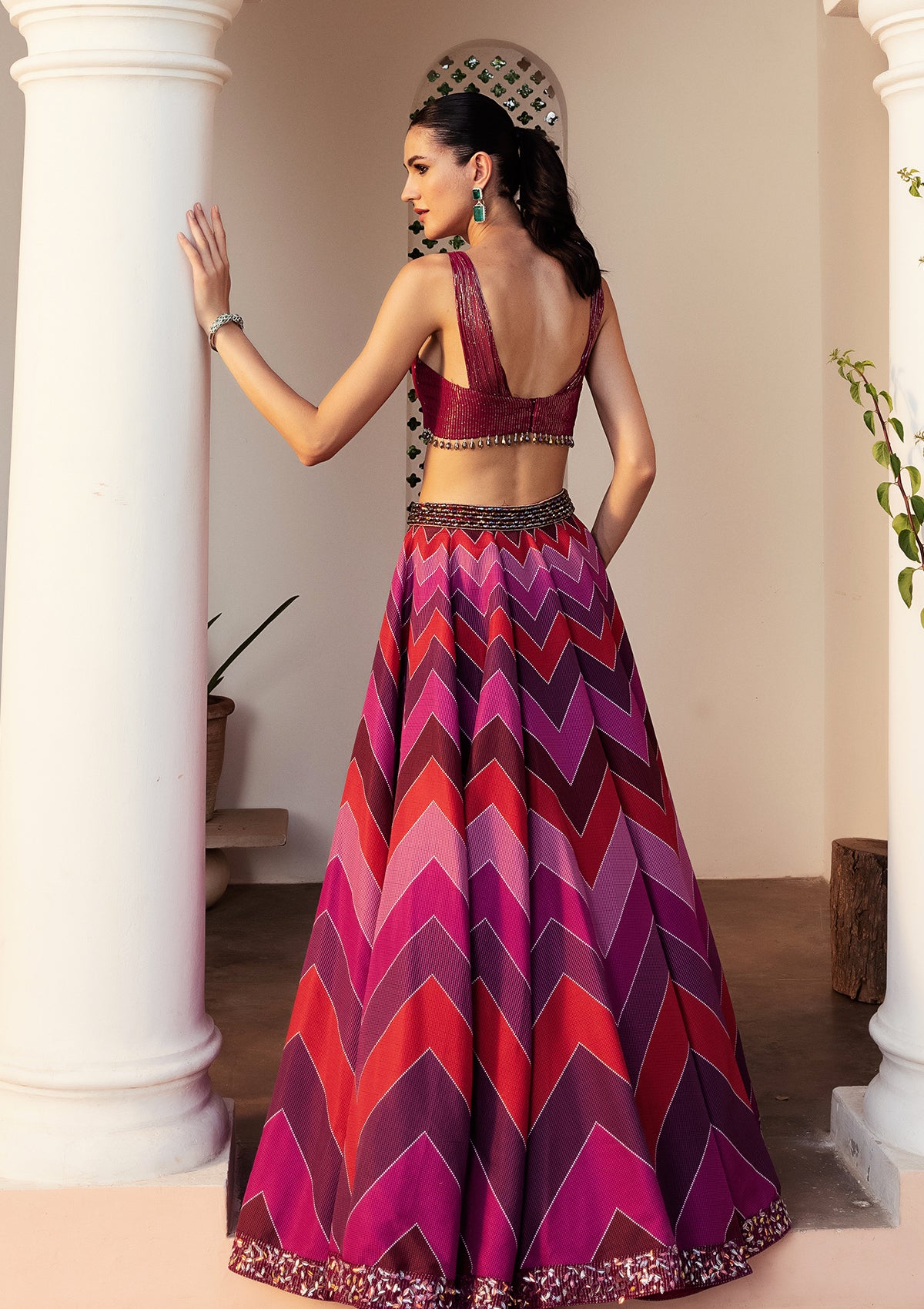 Leher Ruby Lehenga Set - Seeaash