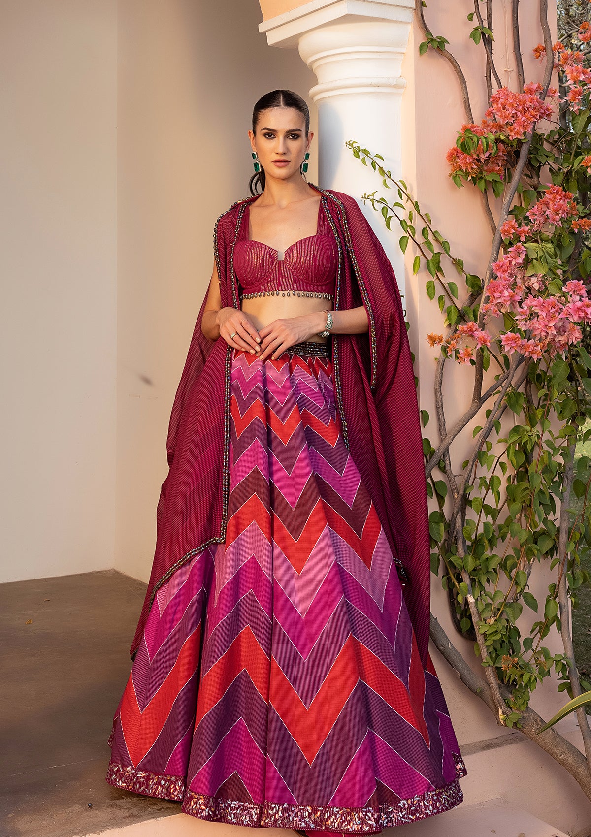 Leher Ruby Lehenga Set - Seeaash