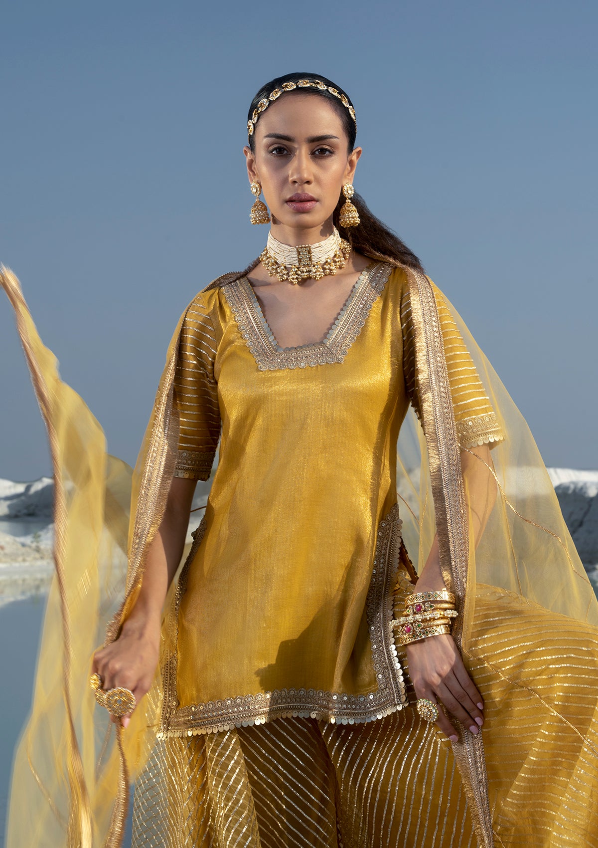 Gota Amber Sharara Set - Seeaash