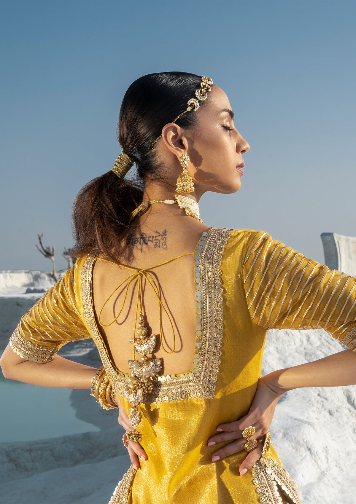 Gota Amber Sharara Set - Seeaash