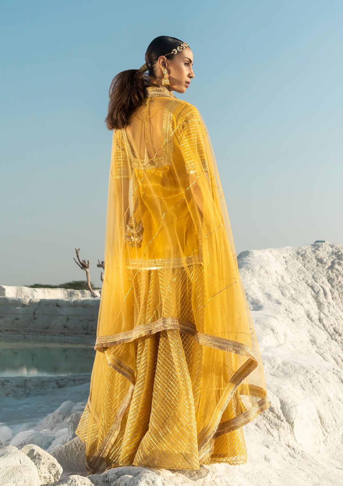 Gota Amber Sharara Set - Seeaash