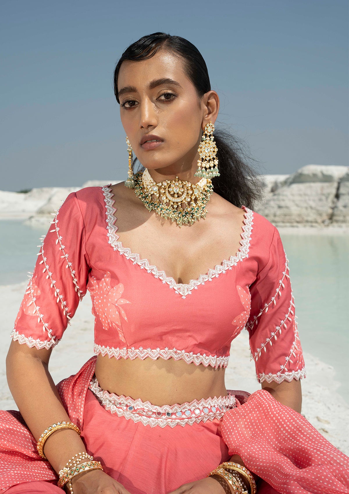 Ashna Shroff in Zahra Peony Lehenga Set - Seeaash