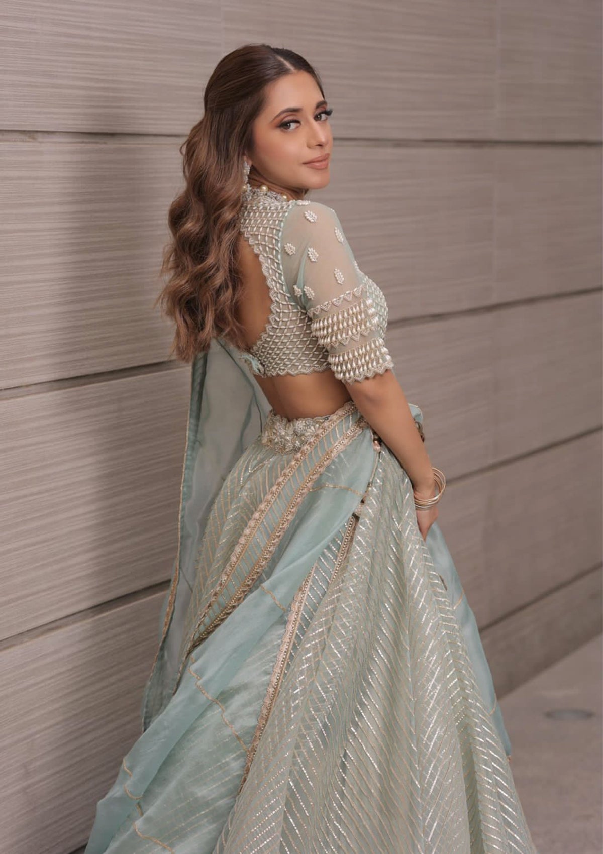 Gota Aqua Lehenga Set - Seeaash