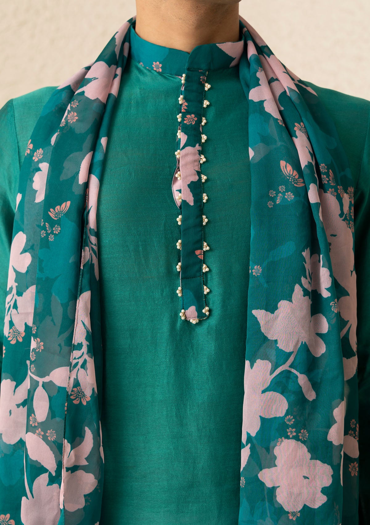 Emerald Embroidered Long Kurta