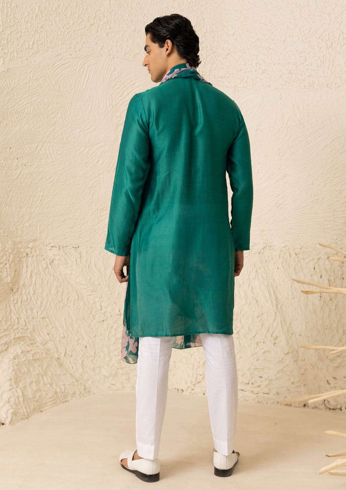 Emerald Embroidered Long Kurta