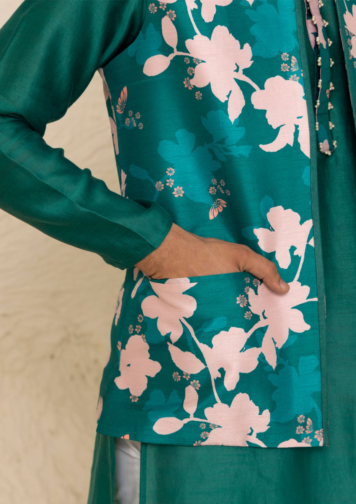 Bagh Emerald Bundi Set