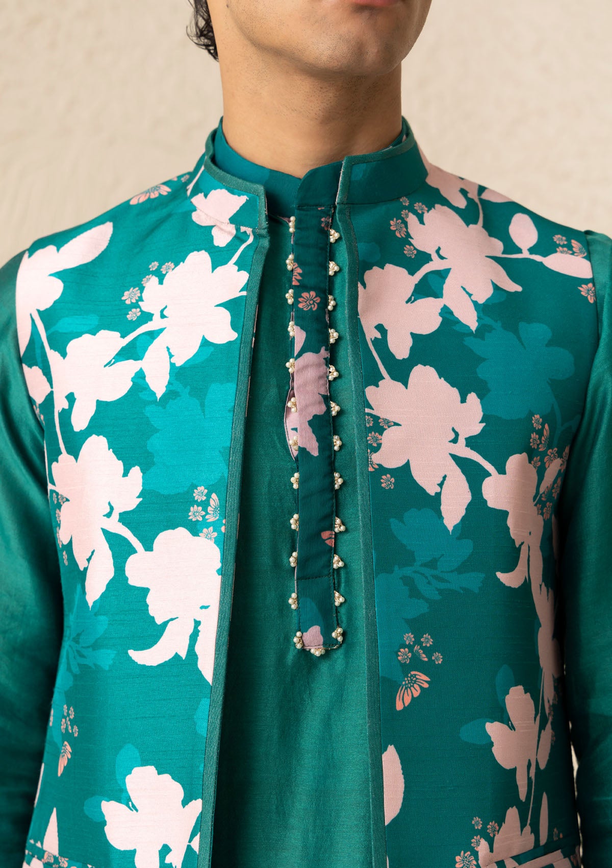 Bagh Emerald Bundi Set