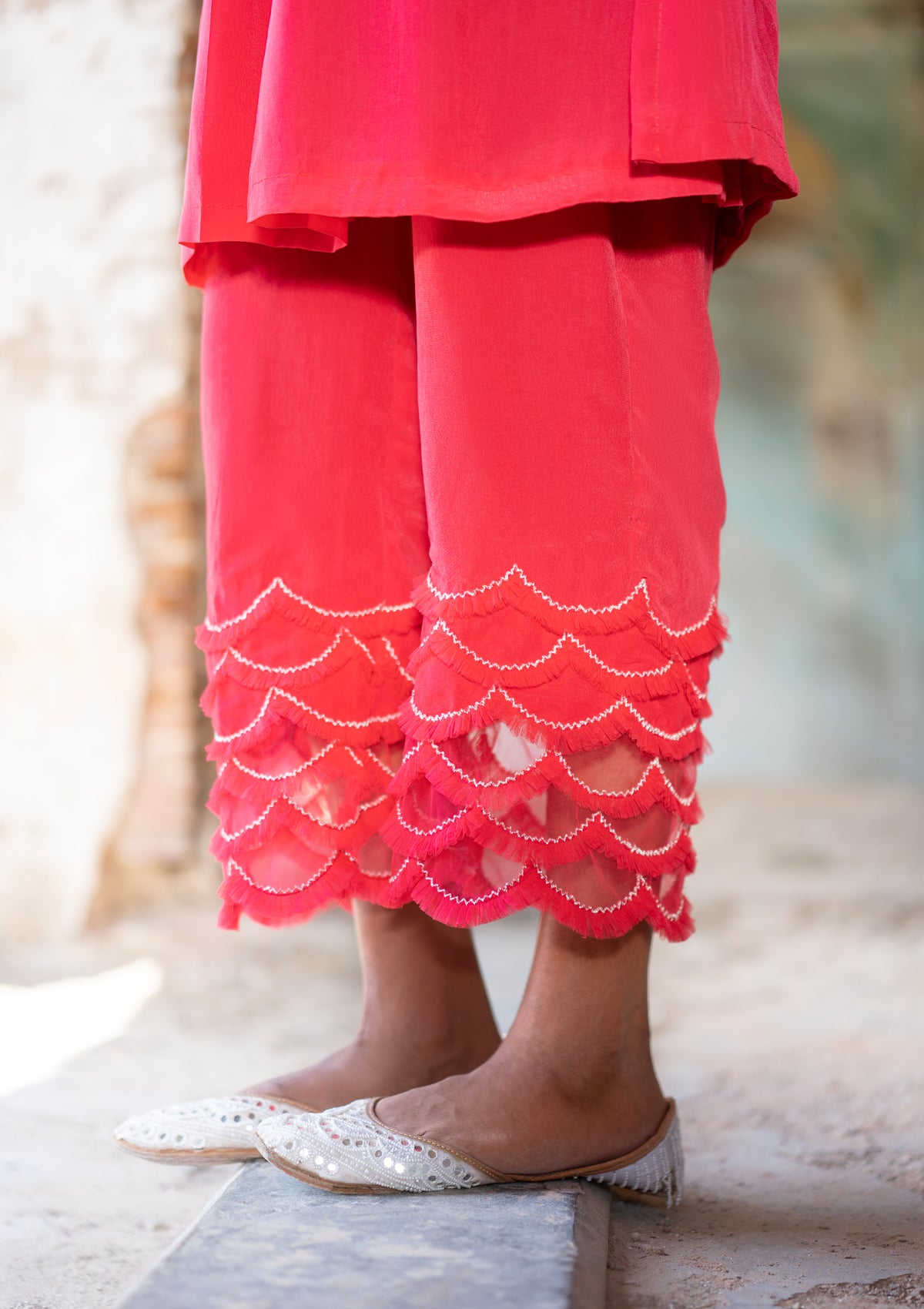 Bagh Peony Scalloped Kurta Set