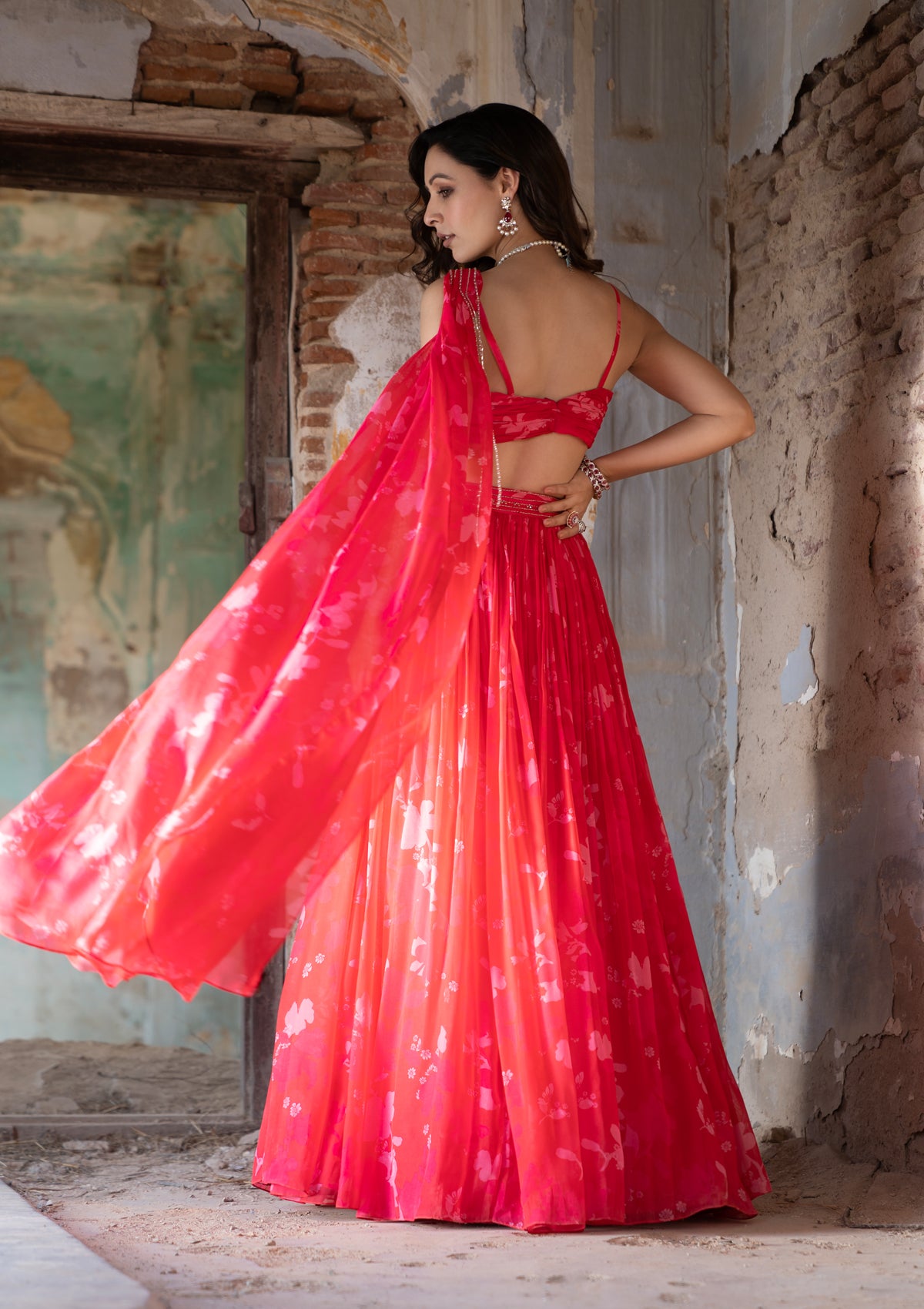 Bagh Peony Lehenga Set