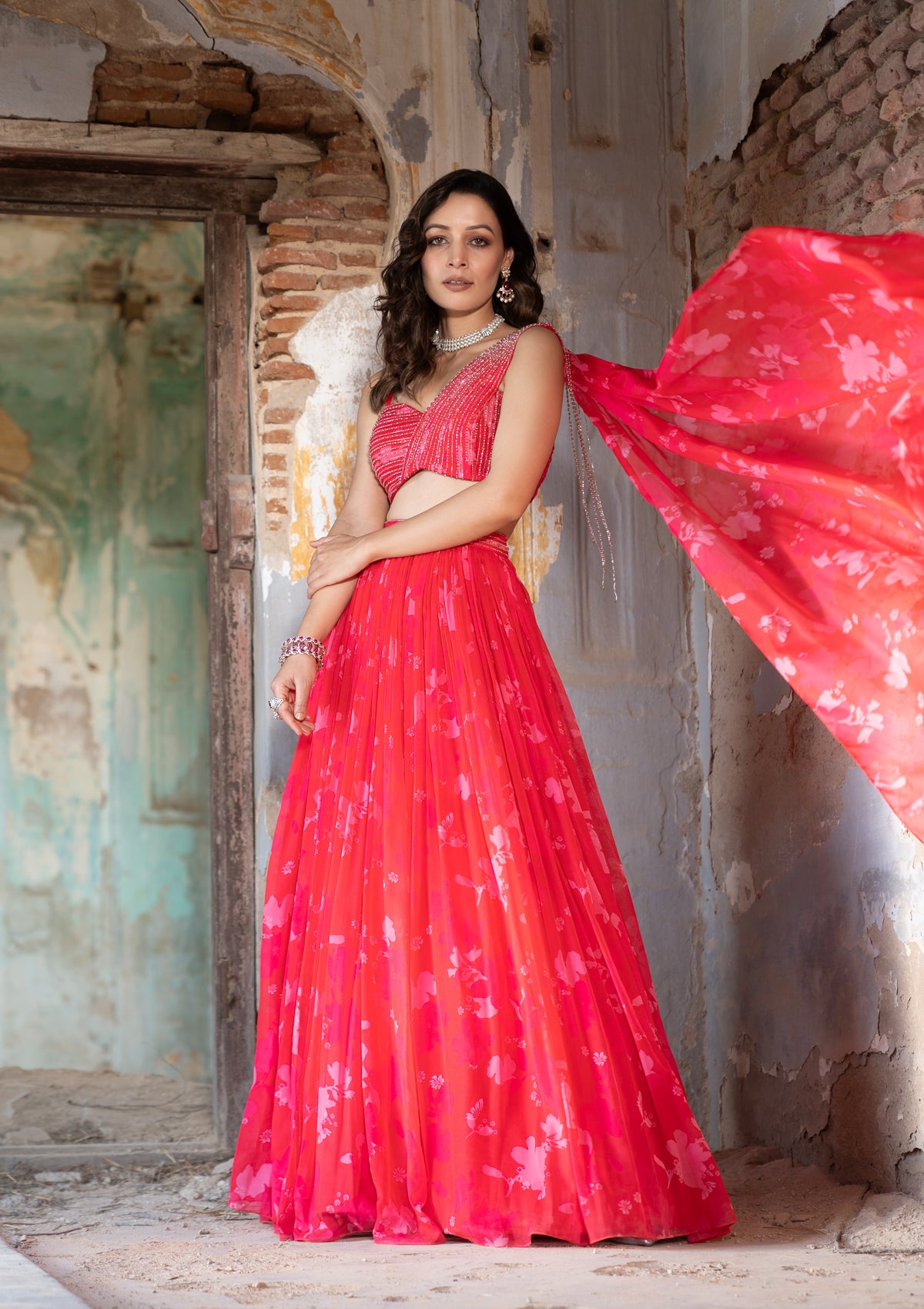 Bagh Peony Lehenga Set