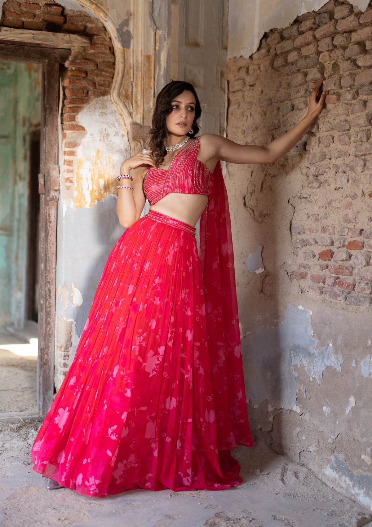 Bagh Peony Lehenga Set