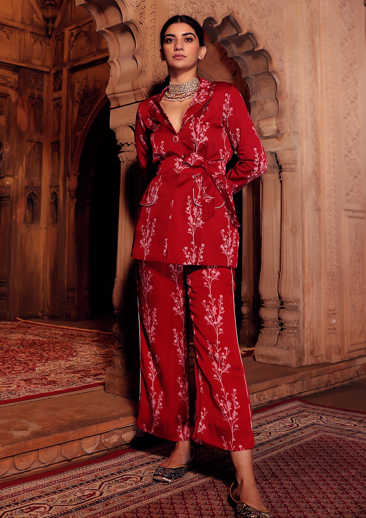 Asmira Ruby Blazer Set - Seeaash