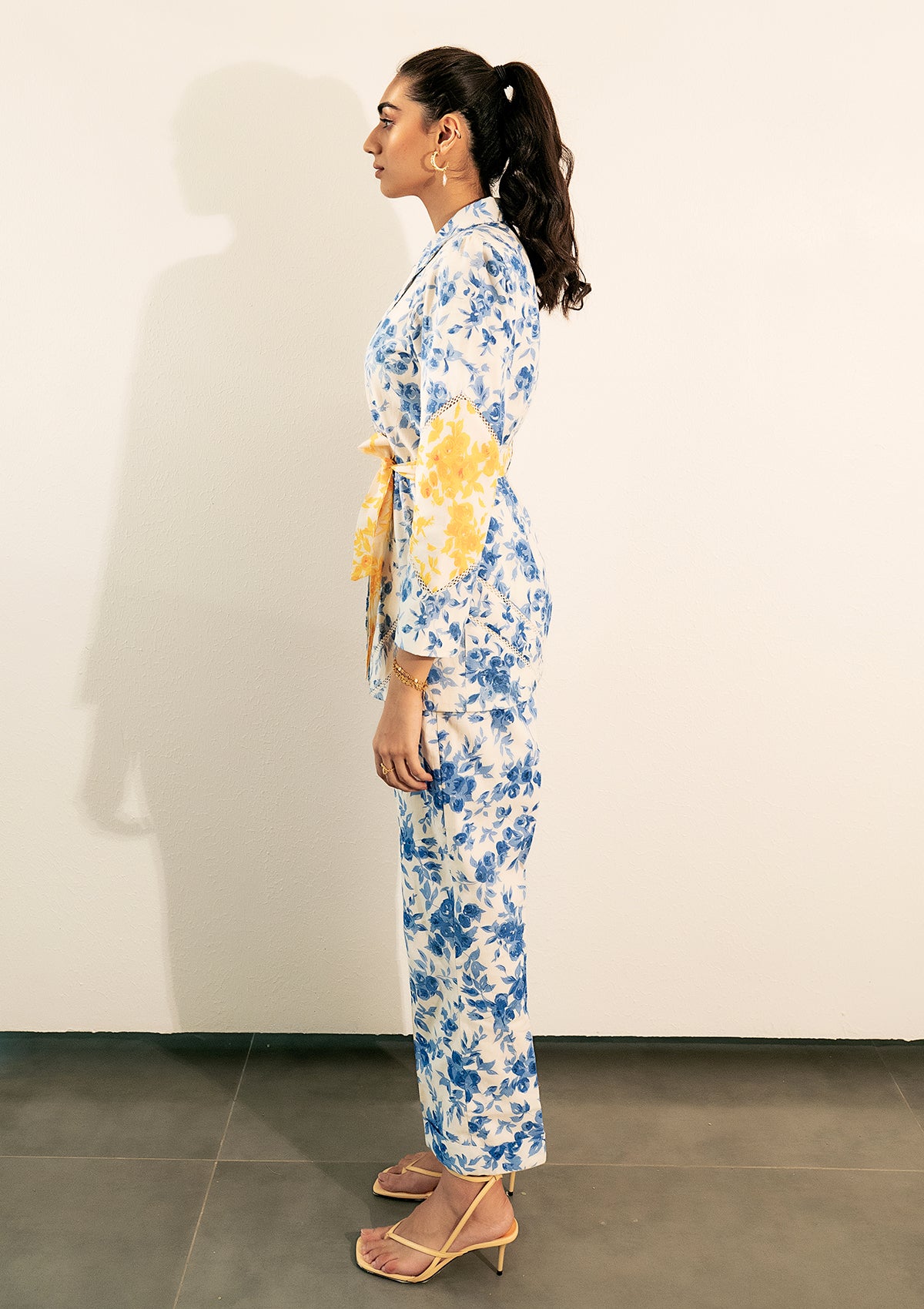 Sanjana Batra in Porcelain Floral Blazer set - Seeaash