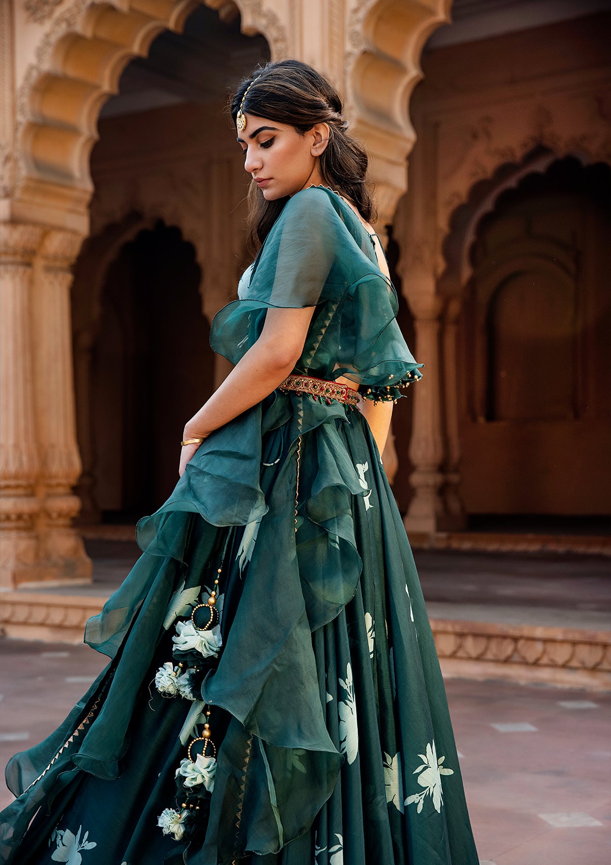 Zahra Emerald Lehenga Set - Seeaash
