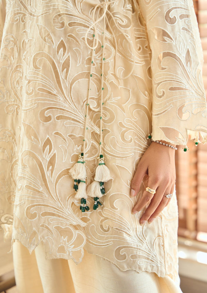 Ivory Flora Cutwork Kurta Set