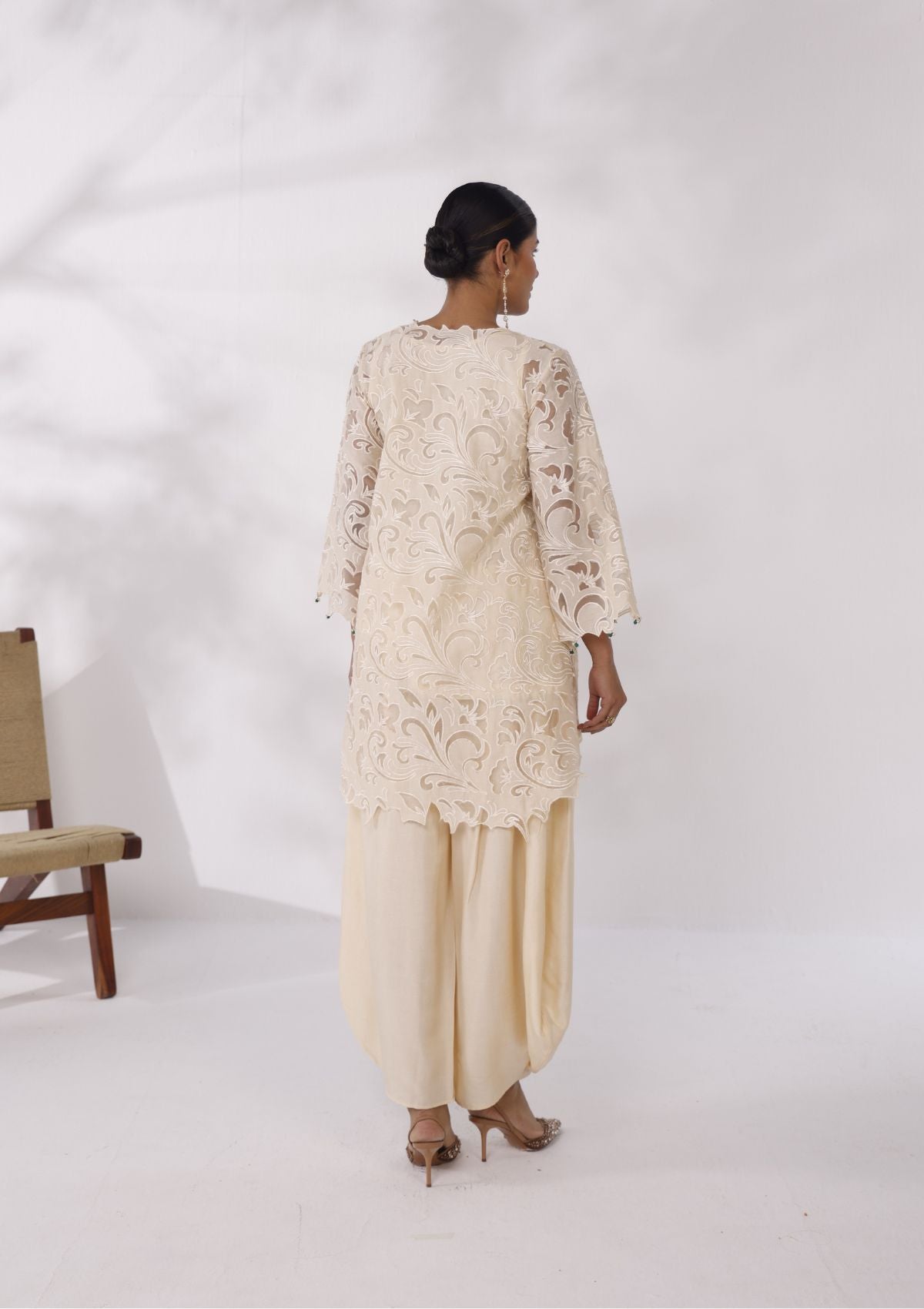 Ivory Flora Cutwork Kurta Set