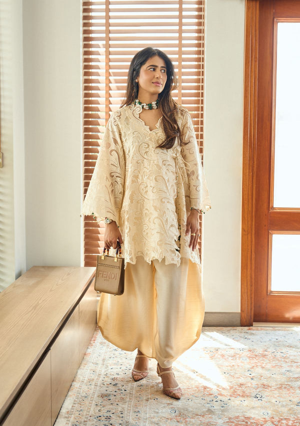 Ivory Flora Cutwork Kurta Set